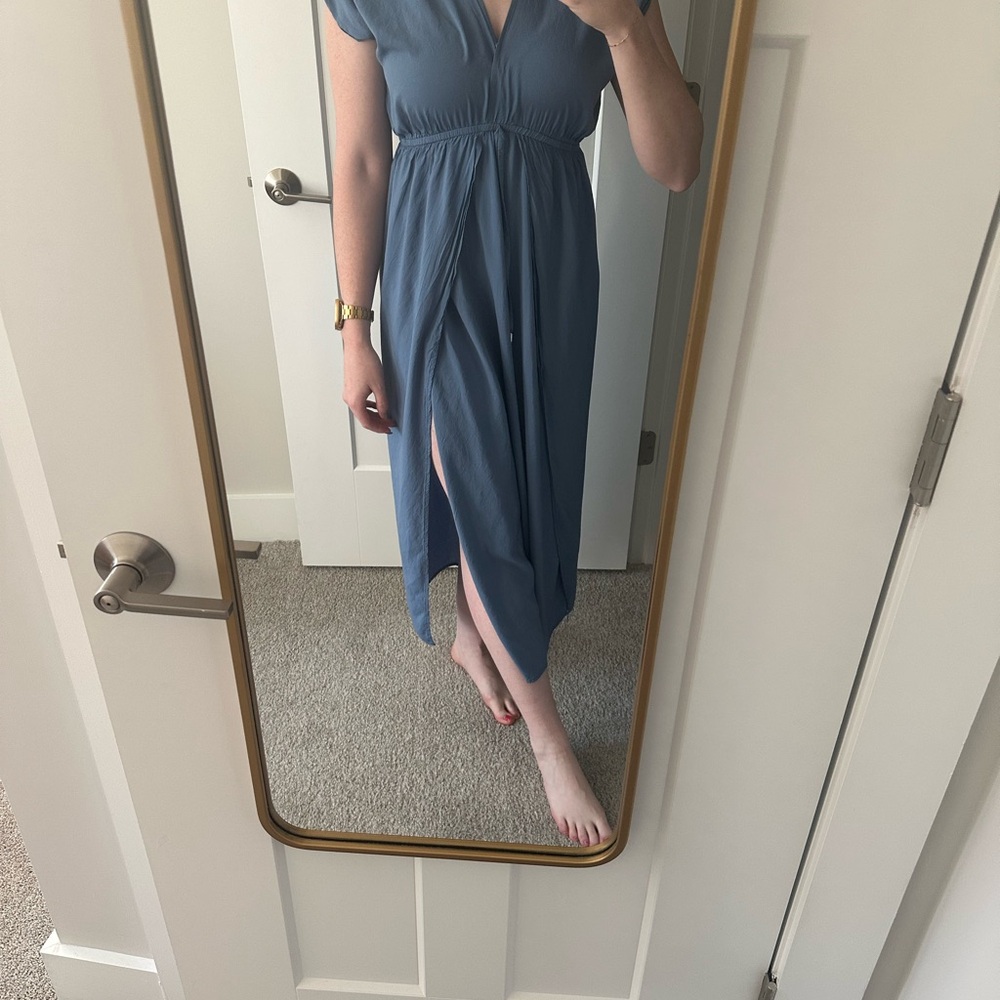 Elegant Blue Maxi Dress